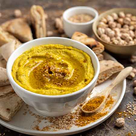 Hummus di ceci e curry