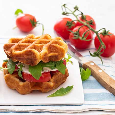 Impasto per waffle salati