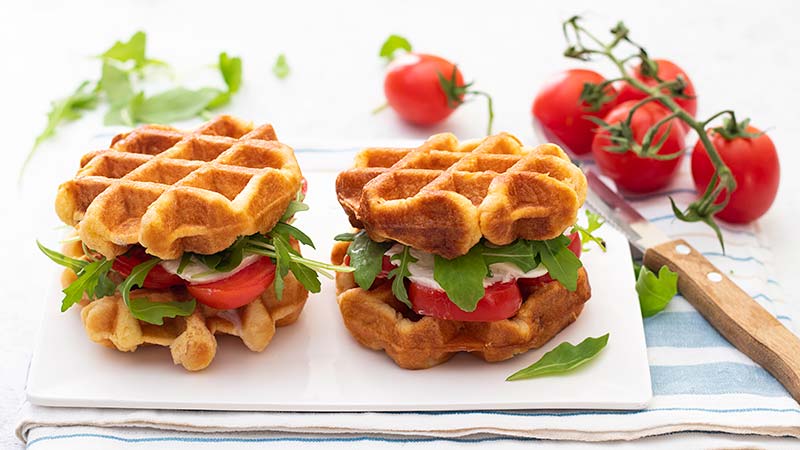 Impasto per waffle salati