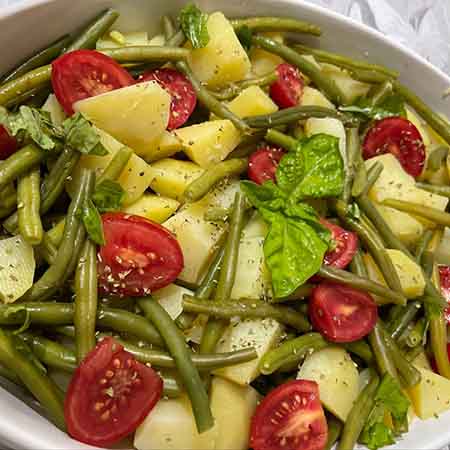 Insalata di fagiolini patate e pomodorini