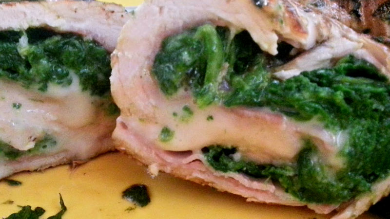 Involtini di tacchino prosciutto e spinaci