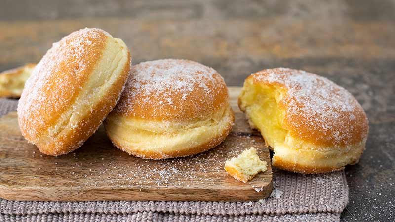 Krapfen fritti alla crema