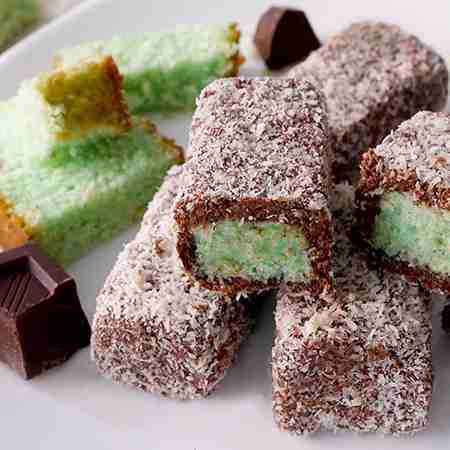 Lamington menta e cocco