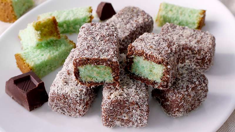 Lamington menta e cocco