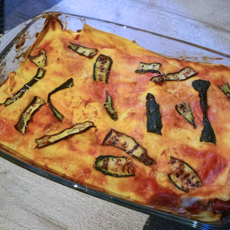 Lasagne light zucchine e peperoni