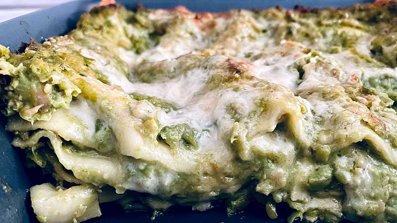 Lasagne piselli e salmone