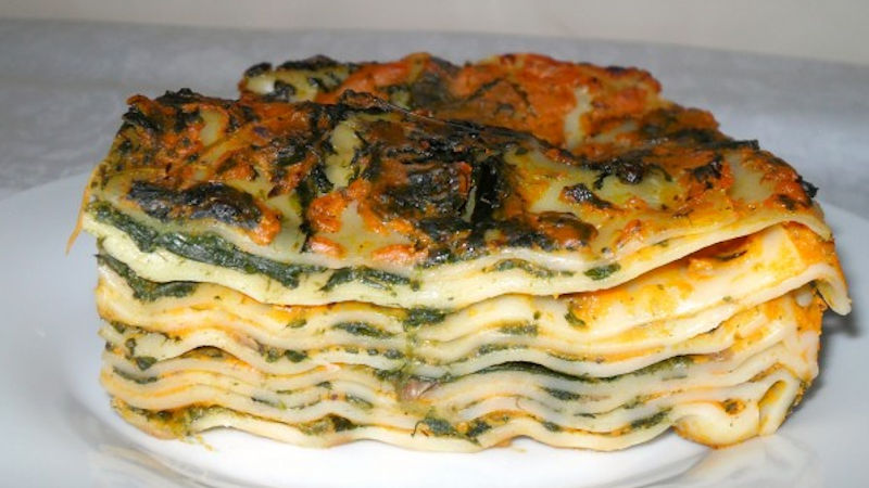 Lasagne zucca e spinaci