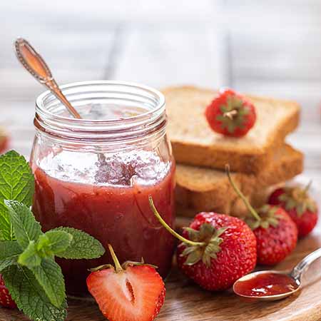 Marmellata di fragole e menta