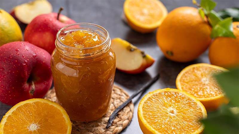 Marmellata di mele e arance senza zucchero