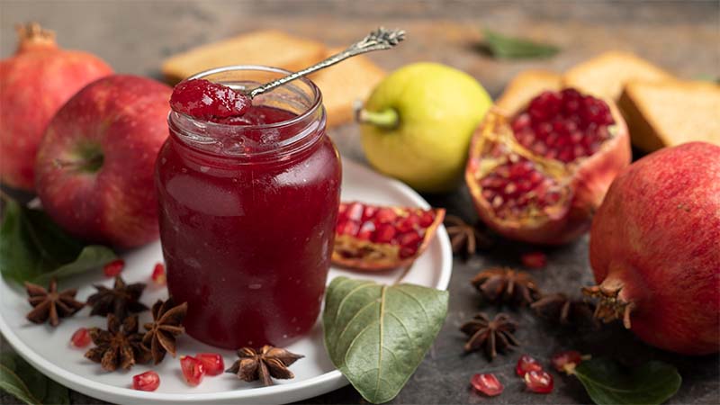 Marmellata di melograno senza zucchero