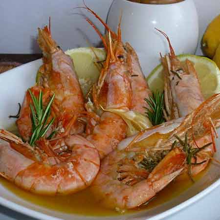 Mazzancolle al vino