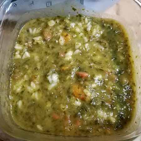 Minestrone di verdure e fagioli con riso