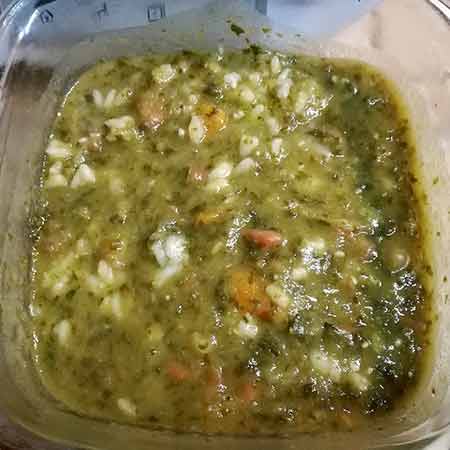 Minestrone di verdure e fagioli con riso