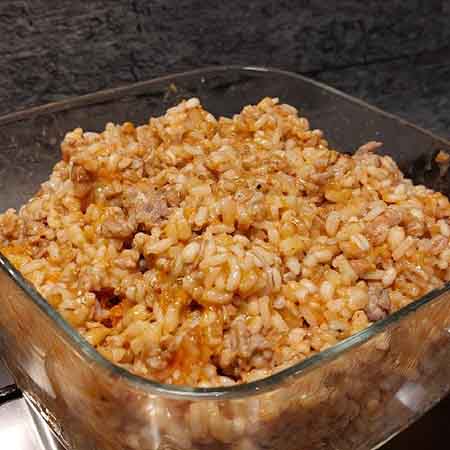 Mix di cereali, salsiccia, zucca e provola