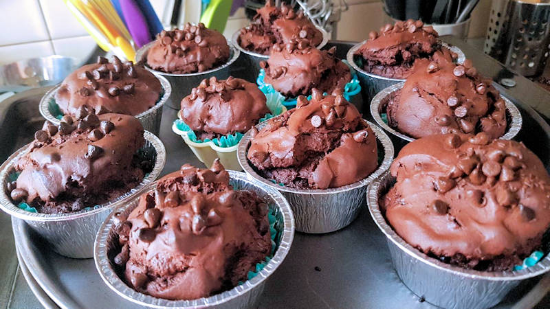 Muffin al cioccolato senza glutine