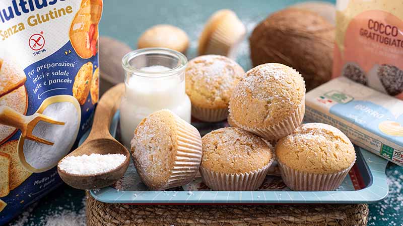 Muffin al cocco senza glutine