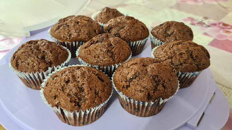 Muffin al doppio cioccolato senza burro