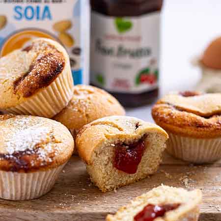 Muffin alla marmellata senza latte