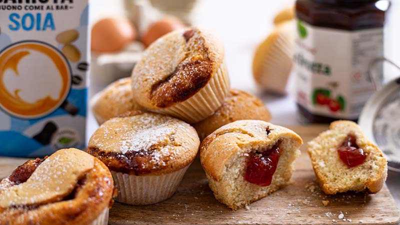 Muffin alla marmellata senza latte