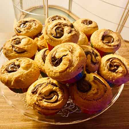 Muffin allo yogurt greco e Nutella