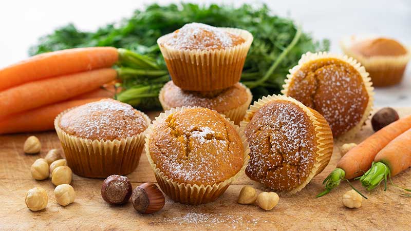 Muffin carote e nocciole