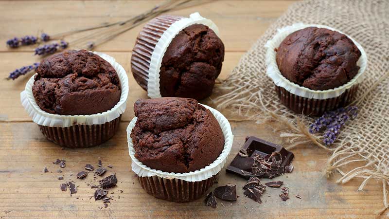 Muffin classici al cioccolato