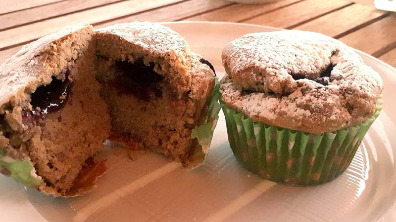 Muffin con farina di castagne