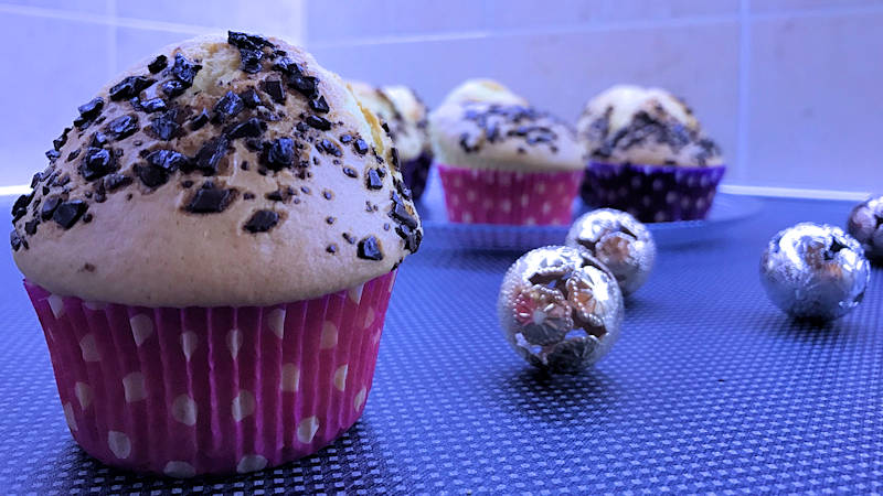 Muffin con gocce di cioccolata