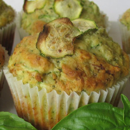 Muffin con zucchine salati