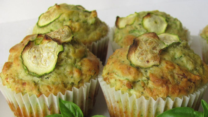 Muffin con zucchine salati