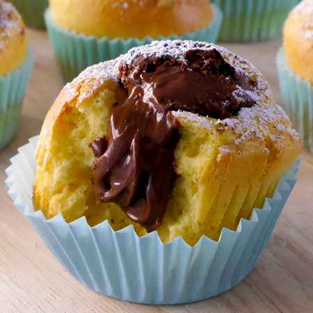 Muffin cuore di Nutella