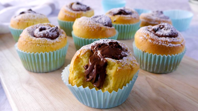 Muffin cuore di Nutella