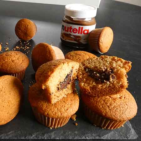 Muffin di pandoro e Nutella