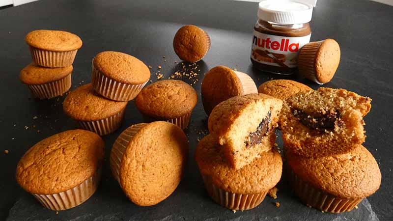 Muffin di pandoro e Nutella