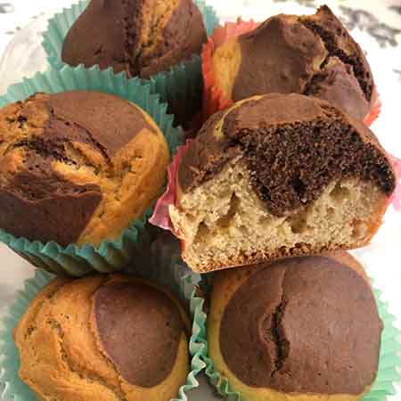 Muffin leggeri bicolore