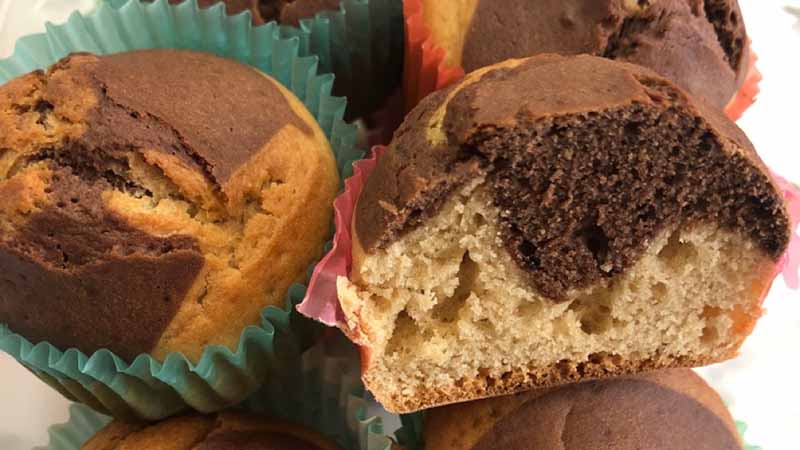 Muffin leggeri bicolore