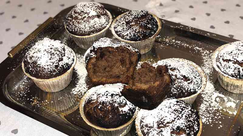 Muffin Nutella e riso soffiato