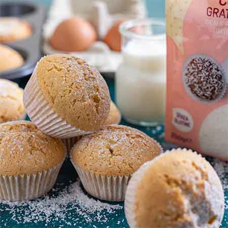 Muffin soffici al cocco