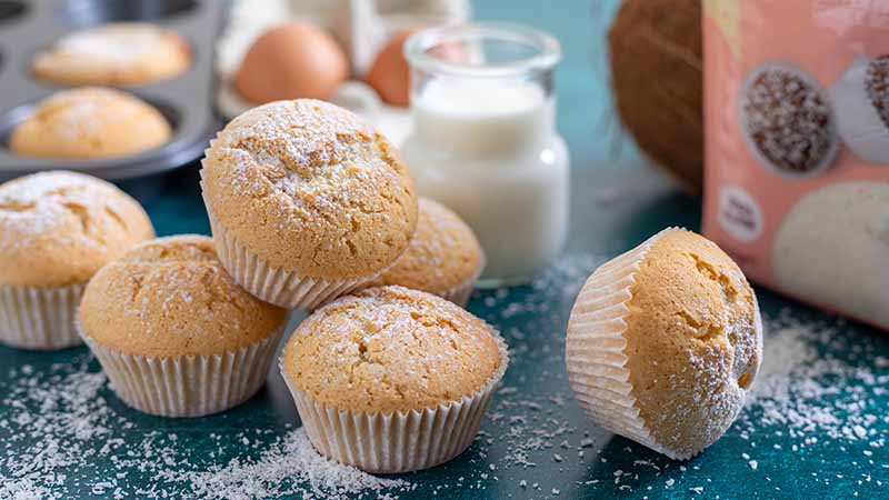 Muffin soffici al cocco