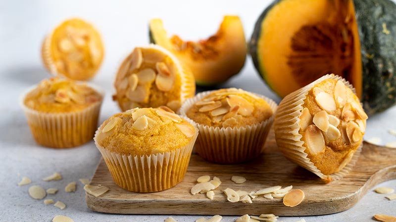 Muffin zucca e mandorle