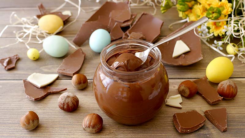 Nutella con le uova di Pasqua