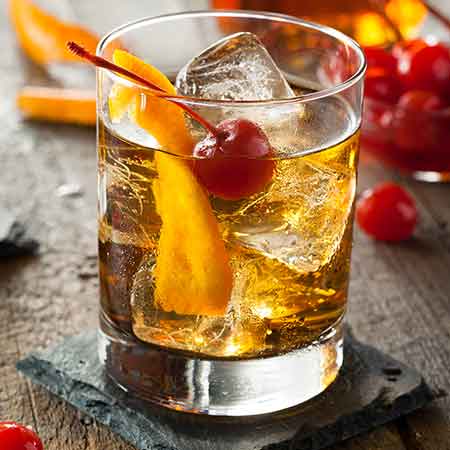 Old fashioned cocktail