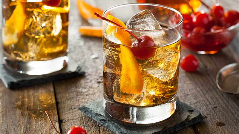 Old fashioned cocktail