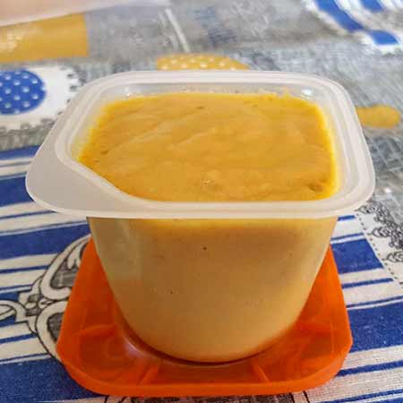 Omogeneizzato di verdure e tacchino