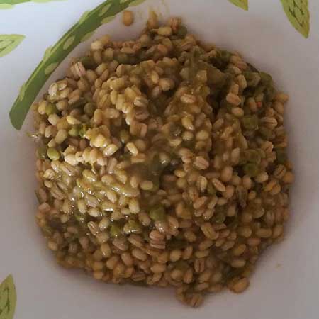 Orzotto asparagi e piselli