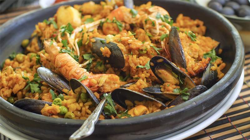 Paella di pesce (de marisco)