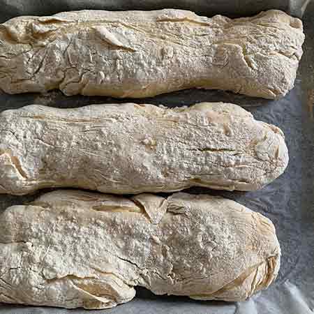 Pane a ciabatta con lievito madre