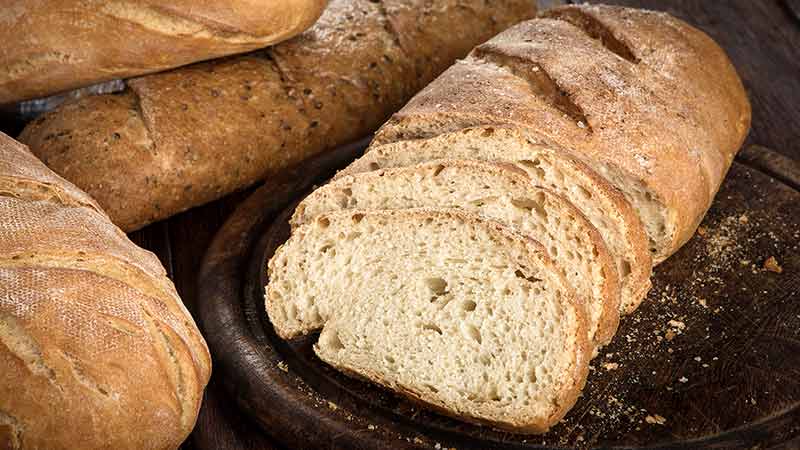 Pane bianco senza lievito