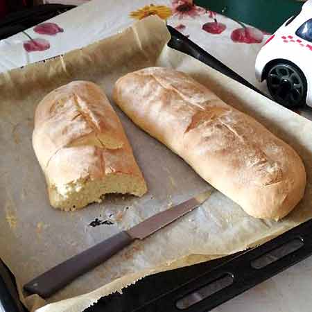 Pane croccante con farina manitoba