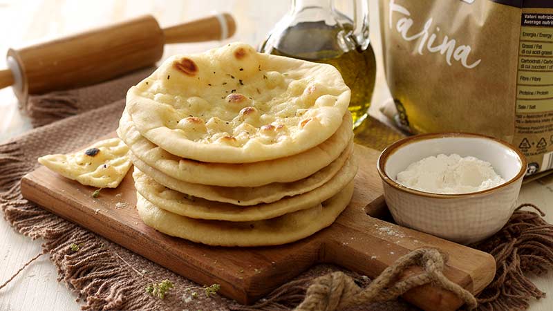 Pane pita senza lievito